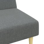 vidaXL Canapé-lit à 2 places avec repose-pied gris foncé tissu