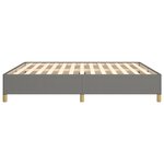 vidaXL Cadre de lit sans matelas gris foncé 160x200 cm tissu