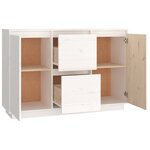 vidaXL Buffet Blanc 111x34x75 cm Bois massif de pin