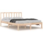 vidaXL Cadre de lit Bois de pin massif 120x200 cm