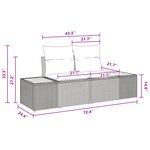 vidaXL Ensemble de salle à manger de jardin 5 pièces avec coussins Beige en Poly Rattan et Acacia