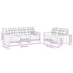 vidaXL Ensemble de canapés 2 Pièces avec coussins crème tissu