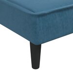 vidaXL Chaise longue bleu velours