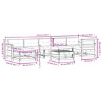 vidaXL Salon de jardin 8 Pièces avec coussins bois massif