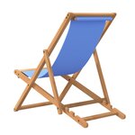 vidaXL Chaise de terrasse Teck 56x105x96 cm Bleu