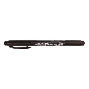 Marqueur Permanent MONO twin 0 8 et 0 4 mm Noir TOMBOW