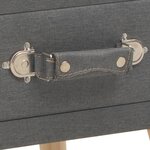 vidaXL Tables de chevet 2 Pièces Gris foncé 40x35x40 cm Tissu