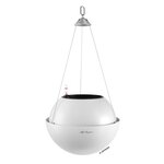 LECHUZA Jardinière suspendue BOLA Color 32 ALL-IN-ONE Blanc
