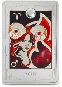 Pièce de monnaie en Argent 3 Dollars g 62.2 (2 oz) Millésime 2025 Star Signs of the Zodiac ARIES