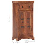 vidaXL Buffet 50x30x100 cm Bois d'acacia massif