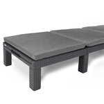 Keter Chaise longue avec coussin Daytona Graphite