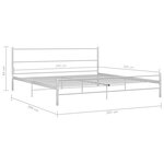 vidaXL Cadre de lit Blanc Métal 200 x 200 cm