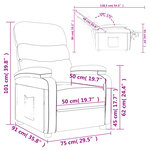 vidaXL Fauteuil inclinable Noir Tissu