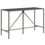 vidaXL Ensemble de bar jardin 11Pièces gris poly rotin/bois massif acacia
