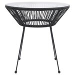 vidaXL Ensemble à manger de jardin 5 Pièces Noir