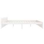 vidaXL Cadre de lit Blanc Bois massif 180x200 cm Super King