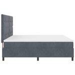 Lit box spring vidaXL avec matelas gris foncé 200x200 cm en velours