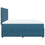 vidaXL Sommier à lattes de lit et matelas Bleu foncé 180x200cm Velours