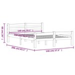 vidaXL Cadre de lit sans matelas marron miel pin massif 140x200 cm