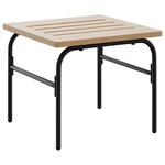 vidaXL Tables basses gigognes de jardin 2 Pièces marron et noir acier