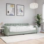 vidaXL Lit de jour avec matelas gris clair 90x190 cm velours