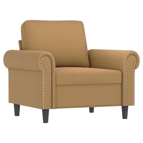 vidaXL Fauteuil Marron 60 cm Velours