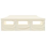 vidaXL Tente de réception pliable avec 8 parois 870x291x315 cm Blanc cassé