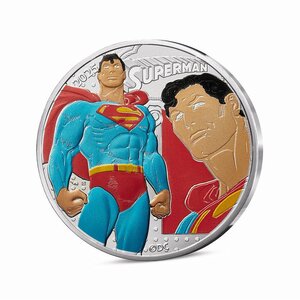 DC COMICS Monnaie de 50€ Argent SUPERMAN Vintage