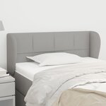 vidaXL Tête de lit avec oreilles Gris clair 93x23x78/88 cm Tissu