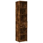 vidaXL Buffet haut chêne fumé 40x42 5x185 cm bois d'ingénierie