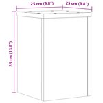 vidaXL Supports pour plantes 2 Pièces gris béton bois d'ingénierie