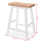 vidaXL Ensemble de bar 3 Pièces MDF Blanc