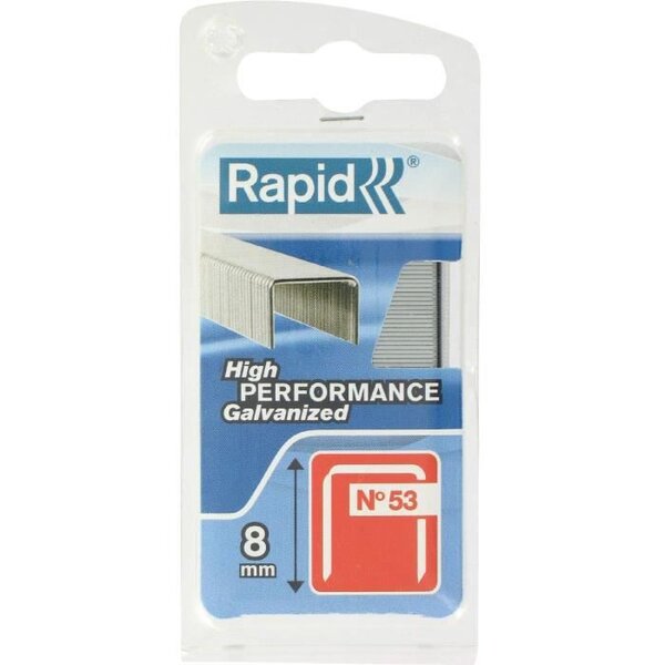 RAPID Agrafes galvanisées - Fil fin - N°53/08 mm