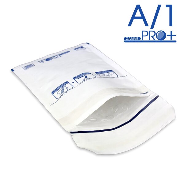 Lot de 100 Enveloppes à bulles PRO+ BLANCHES A/1 format 90x165 mm