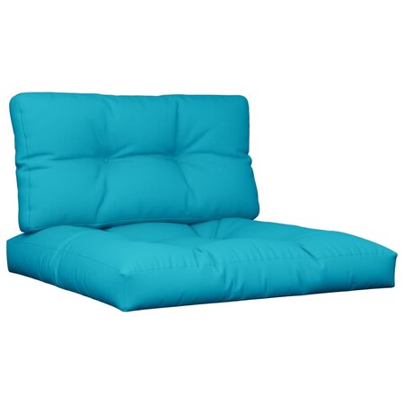 vidaXL Coussins de palette lot de 2 turquoise tissu