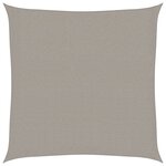 vidaXL Voile d'ombrage 160 g/m² carré gris clair 3x3 m PEHD