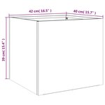 vidaXL Jardinières 2 Pièces anthracite 42x40x39 cm acier
