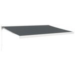 vidaXL Auvent rétractable anthracite 4x3 m tissu et aluminium