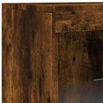 vidaXL Buffet avec lumières LED chêne fumé 41x37x100 cm