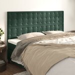 vidaXL Têtes de lit 4 Pièces Vert foncé 90x5x78/88 cm Velours