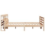 vidaXL Cadre de lit avec tête de lit 120x190 cm bois de pin massif
