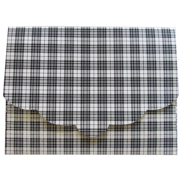 TARTAN Lot de 5 Enveloppes Souvenir A4 Blanc/Noir