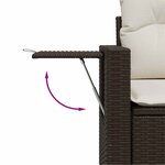 vidaXL Salon de jardin 8 Pièces avec coussins marron résine tressée