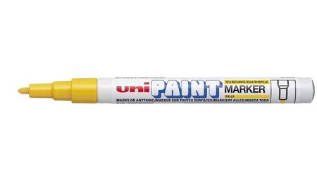 Marqueur PAINT Marker PX21 Pte conique fine 0,8 - 1,2mm Jaune UNI-BALL