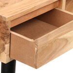Bureau table meuble travail informatique à écrire bois d'acacia massif 118 cm 0502113