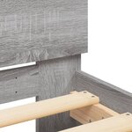 vidaXL Cadre de lit avec tête de lit sonoma gris 200x200 cm