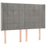 vidaXL Sommier à lattes de lit matelas et LED Gris clair 140x200 cm