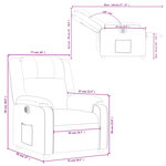 vidaXL Fauteuil inclinable électrique Cappuccino Similicuir