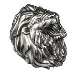 LION HEAD 3 Once Argent Coin 50 Francs Burundi 2023
