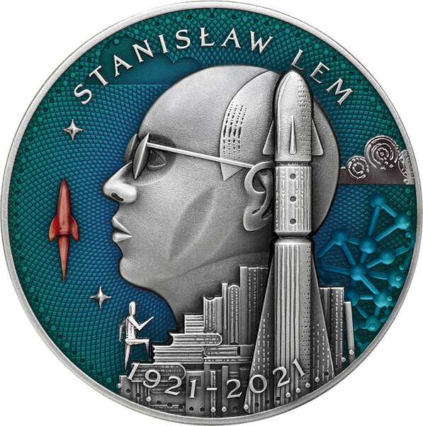 Pièce de monnaie en Argent 10 Euro g 62.2 (2 oz) Millésime 2022 Stanislaw Lem Master of Science Fiction STANISLAW LEM
